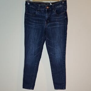 American Eagle Outfitters Size 8 Dark Blue Ankle Jeggings